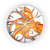 Orange Octopus Dance Ink Art Wall Clock White / 10 Home Decor