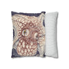 Orange Octopus Kraken Tentacles Ink Purple Art Spun Polyester Square Pillow Case Home Decor