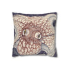 Orange Octopus Kraken Tentacles Ink Purple Art Spun Polyester Square Pillow Case Home Decor