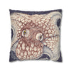 Orange Octopus Kraken Tentacles Ink Purple Art Spun Polyester Square Pillow Case Home Decor