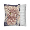 Orange Octopus Kraken Tentacles Ink Purple Art Spun Polyester Square Pillow Case Home Decor