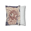 Orange Octopus Kraken Tentacles Ink Purple Art Spun Polyester Square Pillow Case Home Decor