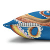 Orange Octopus Kraken Watercolor Blue Art Spun Polyester Square Pillow Case Home Decor