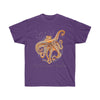 Orange Red Kraken Octopus And Bubbles Dark Unisex Ultra Cotton Tee Purple / S T-Shirt