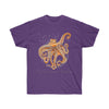 Orange Red Kraken Octopus And Bubbles Dark Unisex Ultra Cotton Tee Purple / S T-Shirt