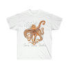 Orange Red Kraken Octopus And Bubbles Unisex Ultra Cotton Tee White / S T-Shirt