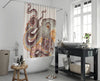 Orange Tangerine Octopus Tentacles Shower Curtain Home Decor