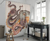 Orange Tangerine Octopus Tentacles Shower Curtain Home Decor