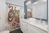 Orange Tangerine Octopus Tentacles Shower Curtain Home Decor
