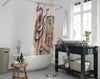 Orange Tangerine Octopus Tentacles Shower Curtain Home Decor