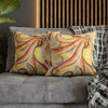 Orange Yellow Octopus Kraken Tentacles Watercolor Ink Art Spun Polyester Square Pillow Case Home