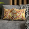 Orange Yellow Octopus Kraken Tentacles Watercolor Ink Art Spun Polyester Square Pillow Case Home