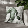 Orca Whale Ancient Vintage Map Green Art Spun Polyester Square Pillow Case 18 × Home Decor