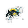 Orca Whale Breaching Sun Doodle Ink Art Die-Cut Magnets 2 X / 1 Pc Home Decor