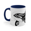 Orca Whale Cute Tribal Art Accent Coffee Mug 11Oz Navy /
