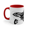Orca Whale Cute Tribal Art Accent Coffee Mug 11Oz Red /