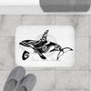 Orca Whale Cute Tribal Ink Art Bath Mat Home Decor