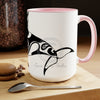 Orca Whale Cute Tribal Ink Art Two-Tone Coffee Mugs 15Oz Mug