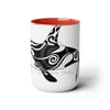 Orca Whale Cute Tribal Ink Art Two-Tone Coffee Mugs 15Oz Mug