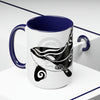 Orca Whale Cute Tribal Ink Art Two-Tone Coffee Mugs 15Oz Mug