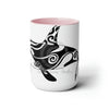 Orca Whale Cute Tribal Ink Art Two-Tone Coffee Mugs 15Oz Mug