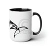 Orca Whale Cute Tribal Ink Art Two-Tone Coffee Mugs 15Oz Mug