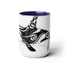 Orca Whale Cute Tribal Ink Art Two-Tone Coffee Mugs 15Oz Mug