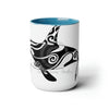 Orca Whale Cute Tribal Ink Art Two-Tone Coffee Mugs 15Oz Mug