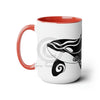 Orca Whale Cute Tribal Ink Art Two-Tone Coffee Mugs 15Oz / Red Mug