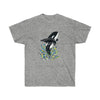 Orca Whale Doodle Breach Cute Ink Art Ultra Cotton Tee Sport Grey / S T-Shirt