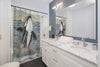 Orca Whale Grunge Vintage Map Watercolor Art Shower Curtain Home Decor