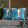 Orca Whale Love Tribal Tattoo Blue Ink Art Spun Polyester Square Pillow Case 20 × Home Decor