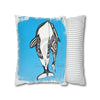 Orca Whale Love Tribal Tattoo Blue Ink Art Spun Polyester Square Pillow Case Home Decor
