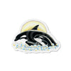 Orca Whale Mom And Baby Ink Sun Waves Art Die-Cut Magnets 6 × / 1 Pc Home Decor