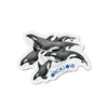 Orca Whale Pod Family Love Watercolor Art Die-Cut Magnets 3 X / 1 Pc Home Decor