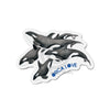 Orca Whale Pod Family Love Watercolor Art Die-Cut Magnets 6 × / 1 Pc Home Decor
