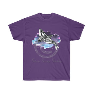 Orca Whale Purple Color Ink Art Dark Unisex Ultra Cotton Tee / S T-Shirt