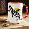 Orca Whale Sun Cute Tribal Ink Art Two-Tone Coffee Mugs 15Oz Mug