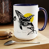 Orca Whale Sun Cute Tribal Ink Art Two-Tone Coffee Mugs 15Oz Mug