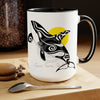 Orca Whale Sun Cute Tribal Ink Art Two-Tone Coffee Mugs 15Oz Mug