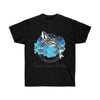 Orca Whale Tribal Blue Splash Ink Art Dark Unisex Ultra Cotton Tee Black / S T-Shirt