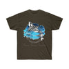 Orca Whale Tribal Blue Splash Ink Art Dark Unisex Ultra Cotton Tee Chocolate / S T-Shirt