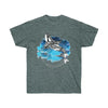 Orca Whale Tribal Blue Splash Ink Art Dark Unisex Ultra Cotton Tee Heather / S T-Shirt