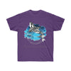 Orca Whale Tribal Blue Splash Ink Art Dark Unisex Ultra Cotton Tee Purple / S T-Shirt