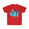 Orca Whale Tribal Blue Splash Ink Art Dark Unisex Ultra Cotton Tee Red / S T-Shirt