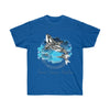 Orca Whale Tribal Blue Splash Ink Art Dark Unisex Ultra Cotton Tee Royal / S T-Shirt