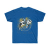Orca Whale Tribal Blue Yellow Splash Ink Art Dark Unisex Ultra Cotton Tee Royal / S T-Shirt