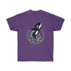 Orca Whale Tribal Doodle Colorful Ink Art Dark Unisex Ultra Cotton Tee Purple / S T-Shirt