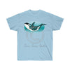 Orca Whale Tribal Doodle Teal Art Ink Ultra Cotton Tee Light Blue / S T-Shirt