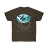 Orca Whale Tribal Doodle Teal Ink Art Dark Unisex Ultra Cotton Tee Chocolate / S T-Shirt
